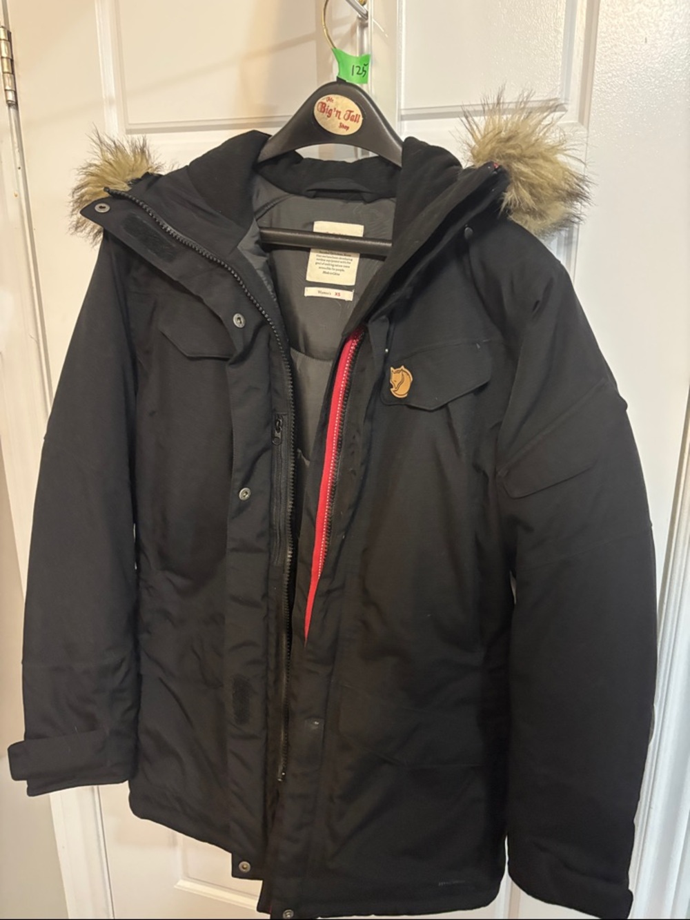 Womens Fjallraven Parka Jacket with Fur-Trim Hood